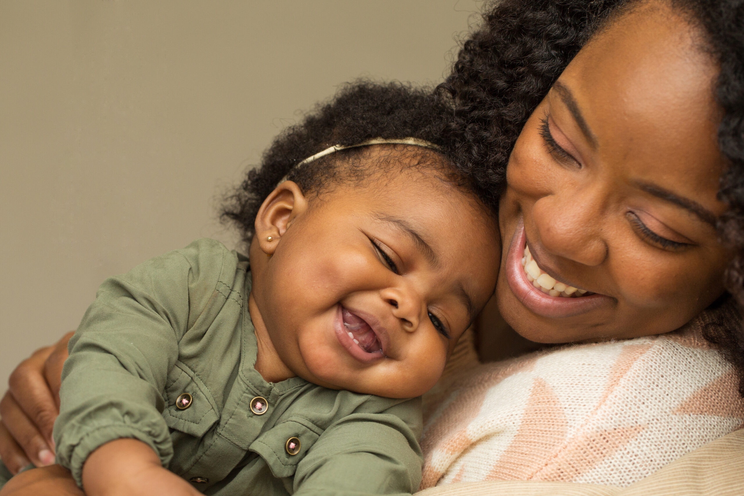 Black mom and baby