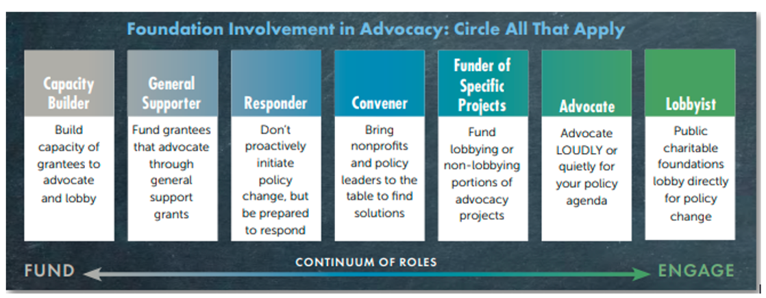 Bolder Advocacy Continuum of Roles