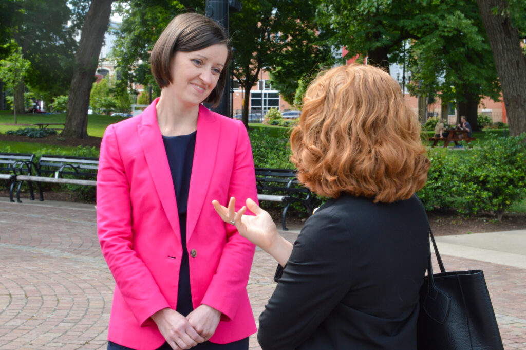 Jennifer Zimmerman with grantee